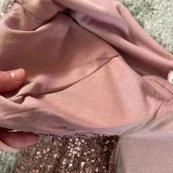 Macy's Glittering Sequin Dress in Bronze - Picture 5 of 7